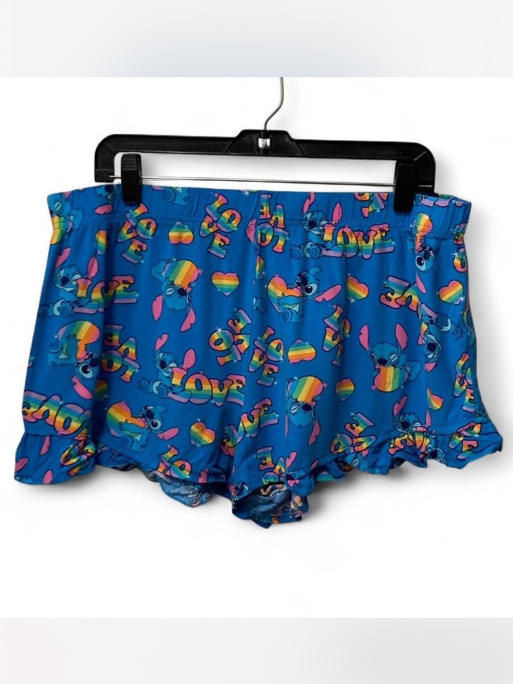 Disney Blue Rainbow Love Stitch Women’s Shorts